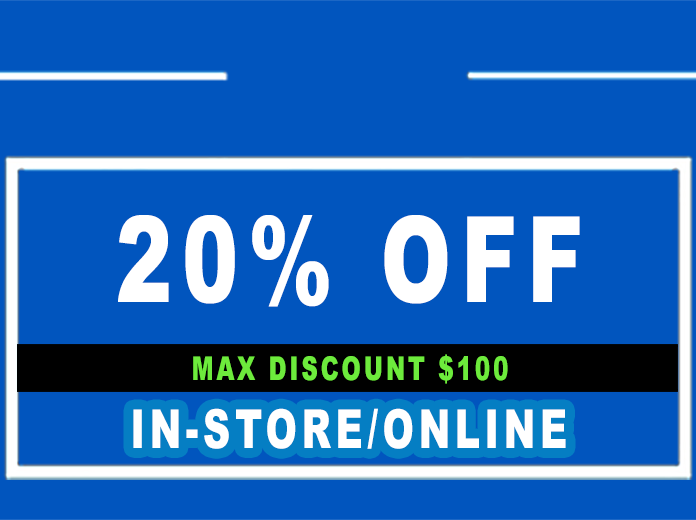 Low3s 20% OFF - INSTORE or ONLINE MAX SAVING $100