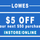 lowes $5 off $50